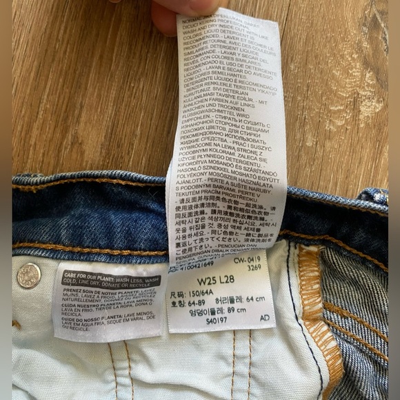 Levi’s Premium 501 25x28 Medium/Dark Wash Skinny Jeans - Picture 15 of 16